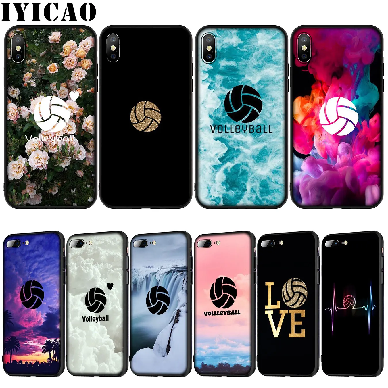 Волейбол спортивный мяч игровая Мягкий силиконовый чехол для iPhone 12 мини XR X XS 11 Pro