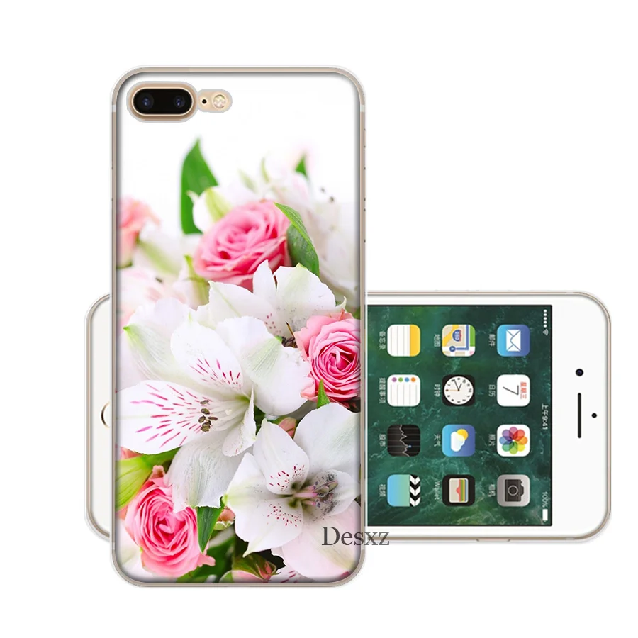 Phone Case Marble Stone With Rose And Peony Popular for iPhone 8 7 6 6S Plus 11 Pro X XS XR MAX 5 5S SE Cover |
