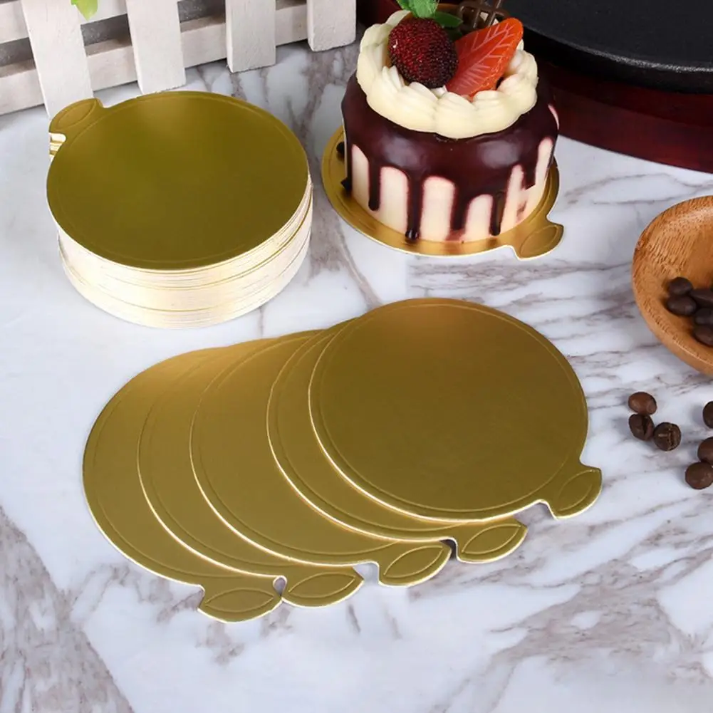 

100Pcs Cake Board No Odor Round Paper Table Centerpiece Cardboard Base Cake Serving Tool