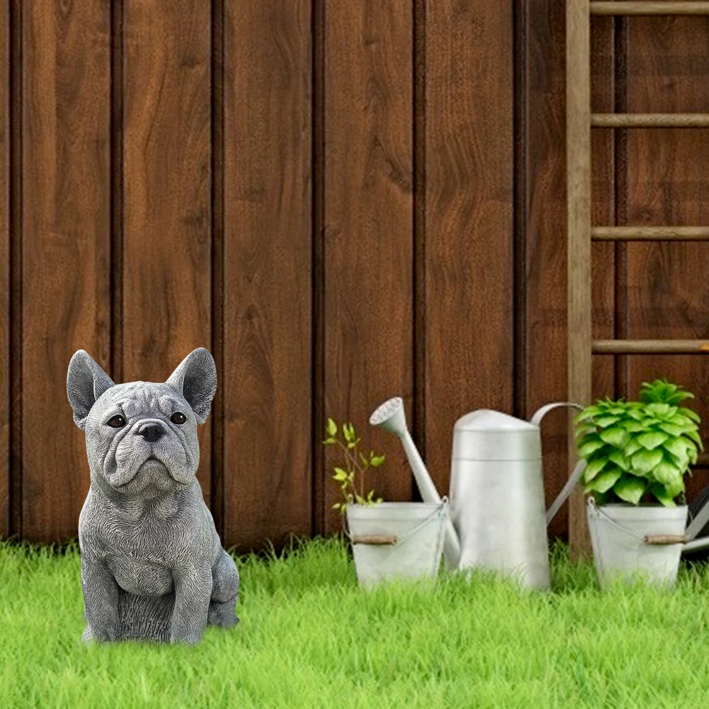 

2021 Gardening Decoration Dog Statue Ornaments Resin Dog Figurine Outdoor Garden Miniatures Animal Puppy Sculpture