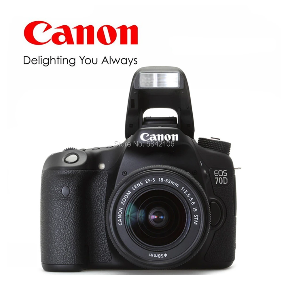 

Canon 70D DSLR Camera -Vari-Angle Touchscreen -Video -Wi-Fi Canon EF-S 18-55mm f/3.5-5.6 IS STM Lens