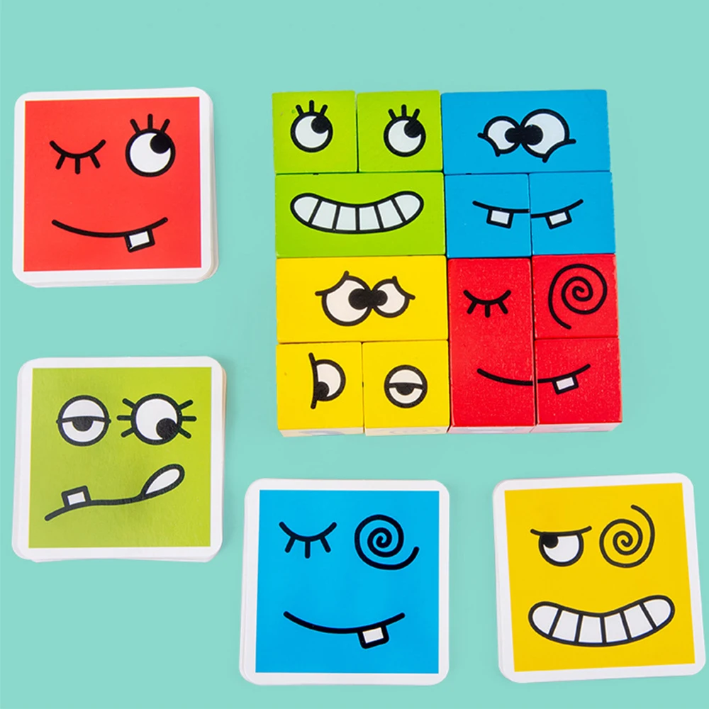 Детские деревянные строительные блоки Раннее Обучение Когнитивное изменение