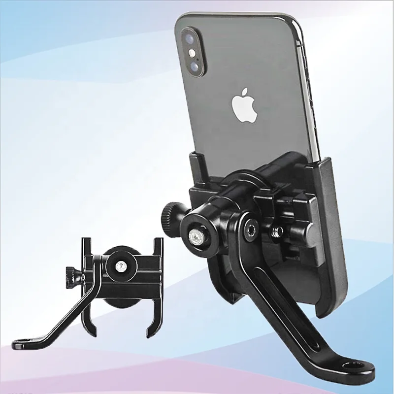 adjustable motorcycle rearview mirror cell phone holder gps navigation bracket mount clip bicycle bike handlebar phone support free global shipping