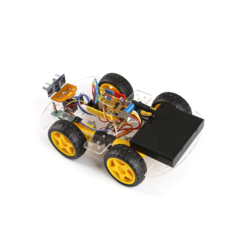 Робот автомобиль 4WD для Arduino UNO R3 Smart Project STEM игрушки детей ультразвуковой трек