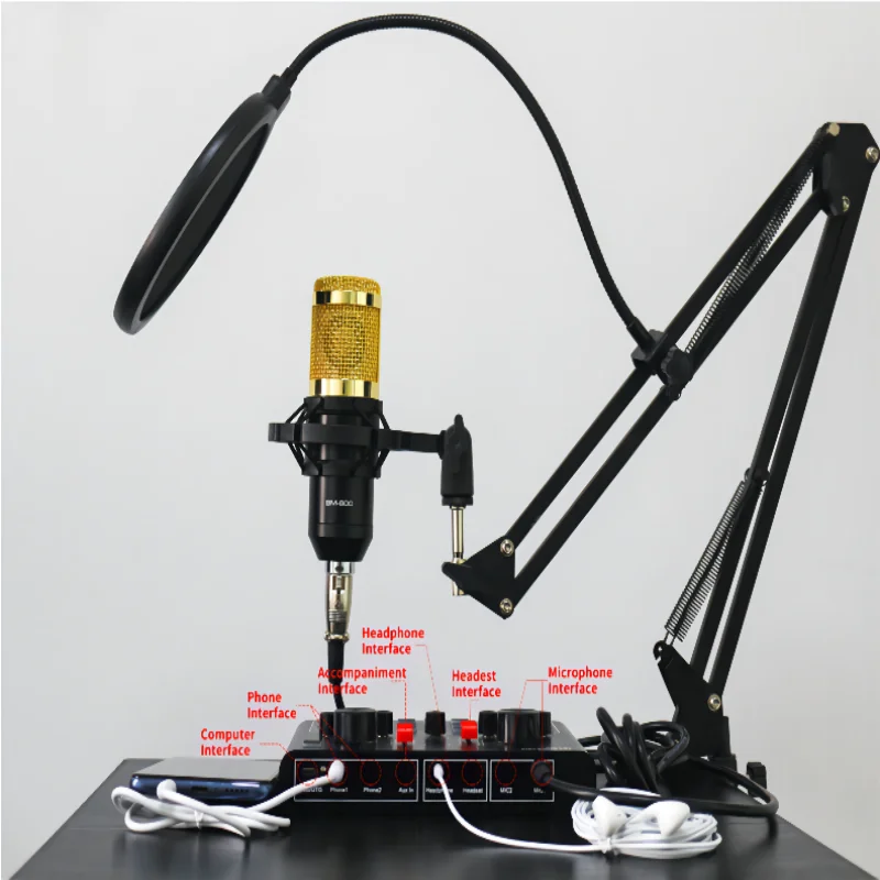 Звуковая карта V9xpro может быть подключена к компьютерной гарнитуре с микрофоном