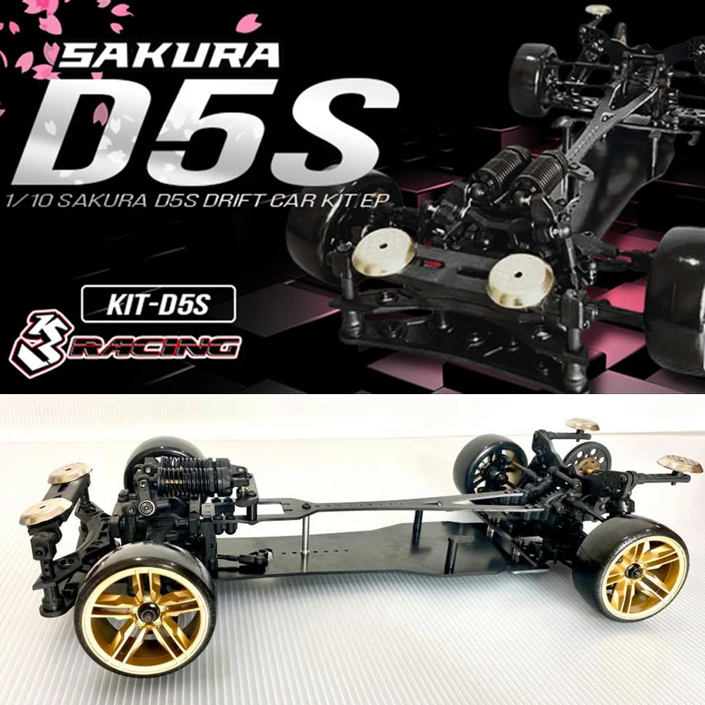 

3 гоночный набор Sakura D5 1/10 с дистанционным управлением, супер задний привод, гоночный профессиональный автомобиль для дрифта, радиоуправляем...