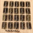 20 шт. 30x17 мм Мини дверные петли, антикварные петли для шкафа, ящика шкафа, коробка для украшений, декоративные петли, мебельные фитинги, фурнитура