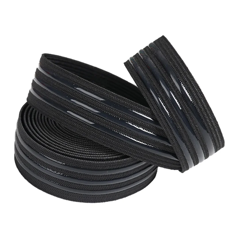 Banda elástica antideslizante de silicona para costura, accesorios de 2/5/10 metros, 2-4cm, para ropa deportiva, DIY