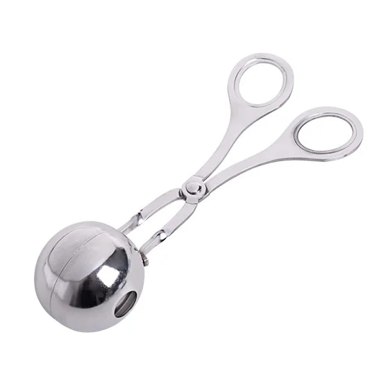 2-Meat ball clamp Многофункциональная Кухня посуда 304 мяса из нержавеющей стали для волосатого мячика пресс-формы для наполнения DIY рыбные фрикадельки мороженое шаровая машина 16/17 см - Цвет: 2-Meat ball clamp