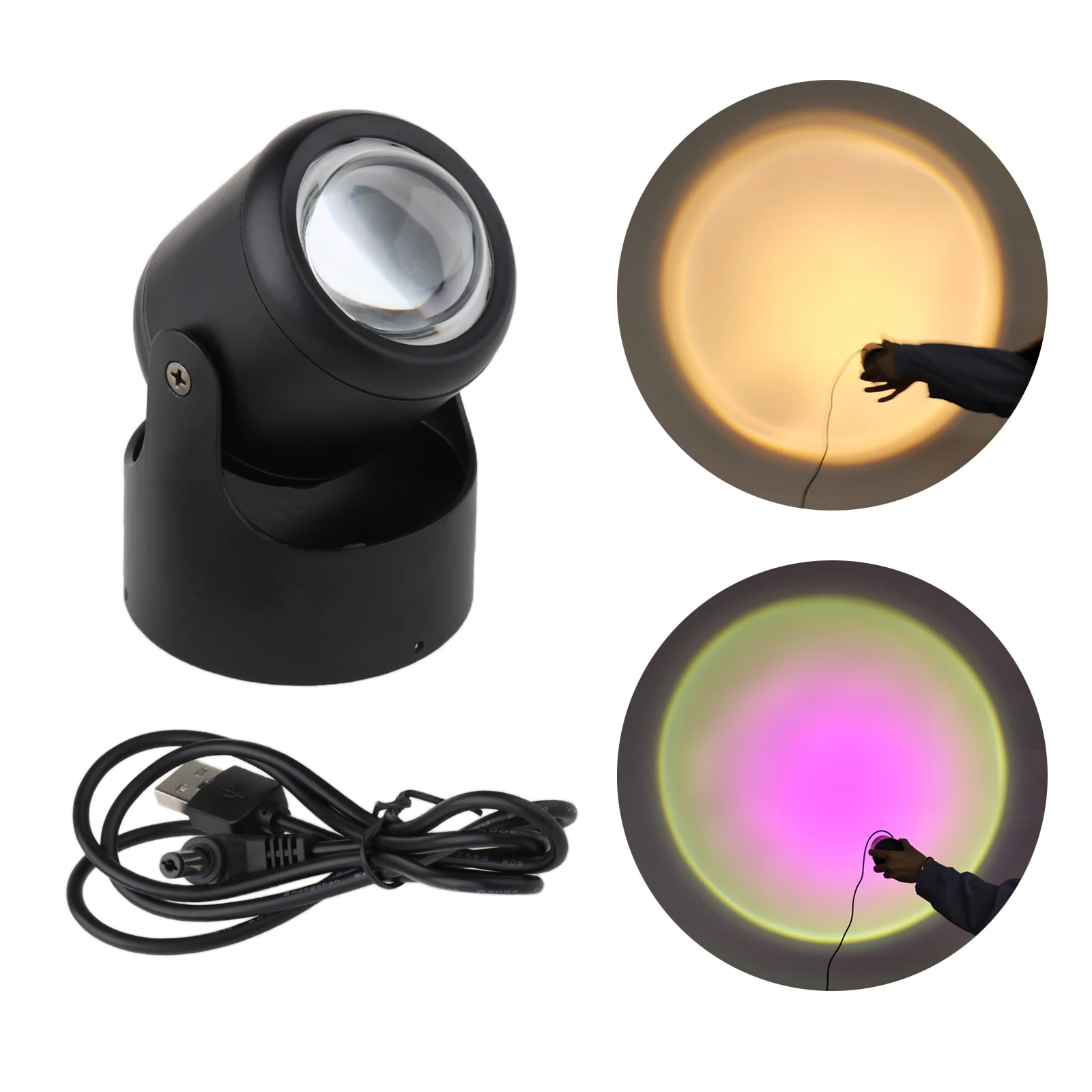 

Sunset Projection Lamp Night Light Projector Sunset Projection LED Small Floor Lamp USB Rechargable Home Decor 5W