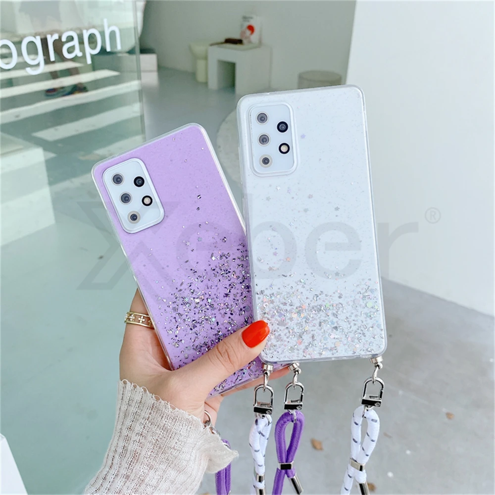 Чехол для телефона с ремешком через плечо Samsung A52 A72 A42 A32 A22 5G A12 A02S A41 A31 A21S A01