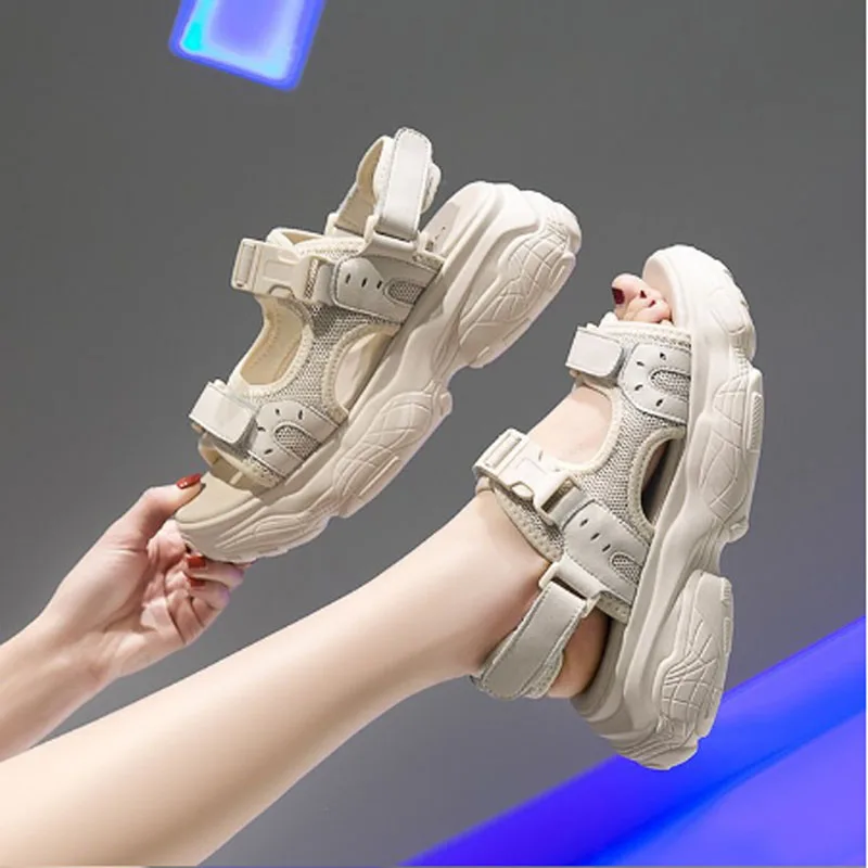 

Sandals women's casual shoes women's beach sandals women's single shoes students' shoes women's thick soled sports sandals