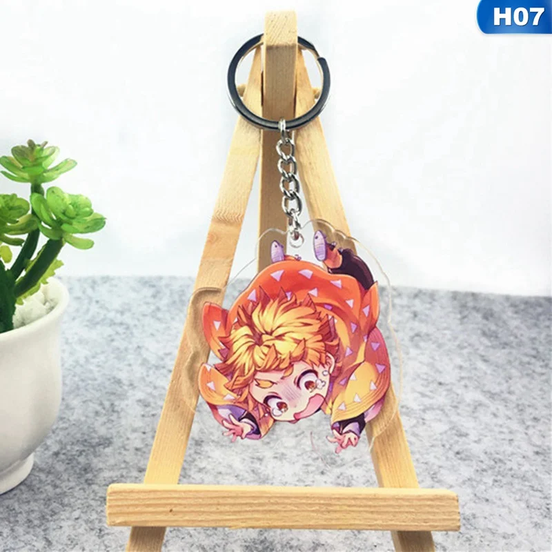 KEY4307H07 Аниме демон убийца: Kimetsu no Yaiba акриловый брелок для ключей Косплей Аниме Подарки - Цвет: KEY4307H07