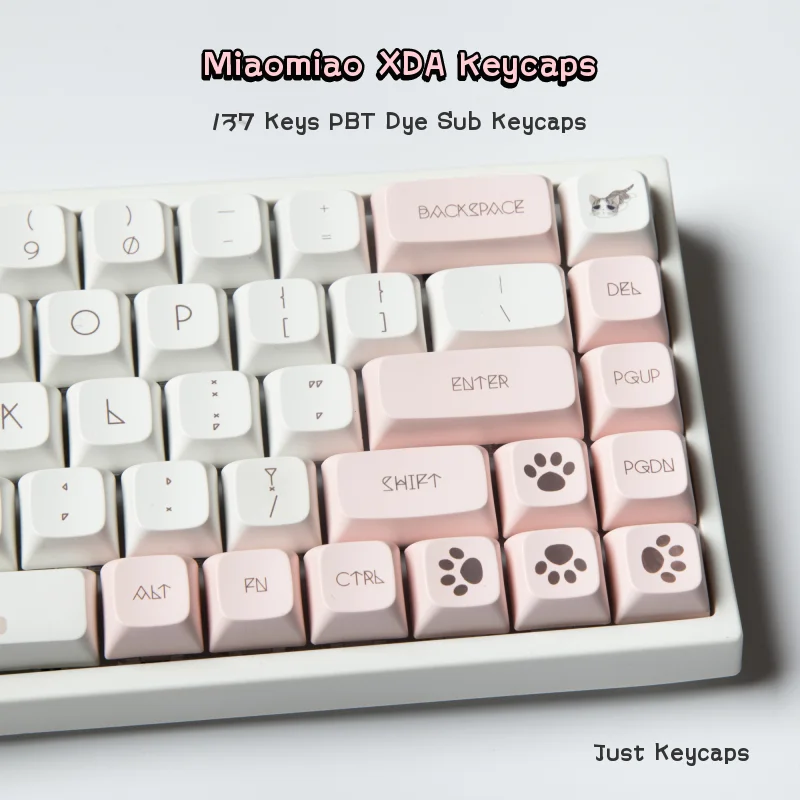 

137 клавиши PBT Keycap краска-SUB XDA профиль персонализированный минималистичный Miaomiao Keycap для Cherry Mx Переключатель механическая клавиатура