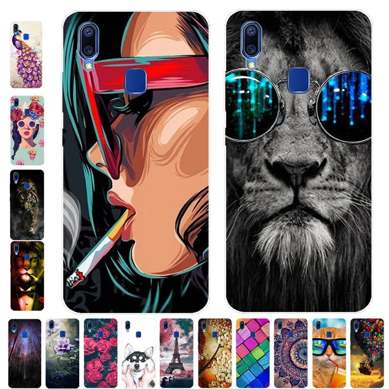 Чехол для телефона Vivo Y93 Lite мягкий силиконовый чехол с принтом Y 93 бампер U1 Y91