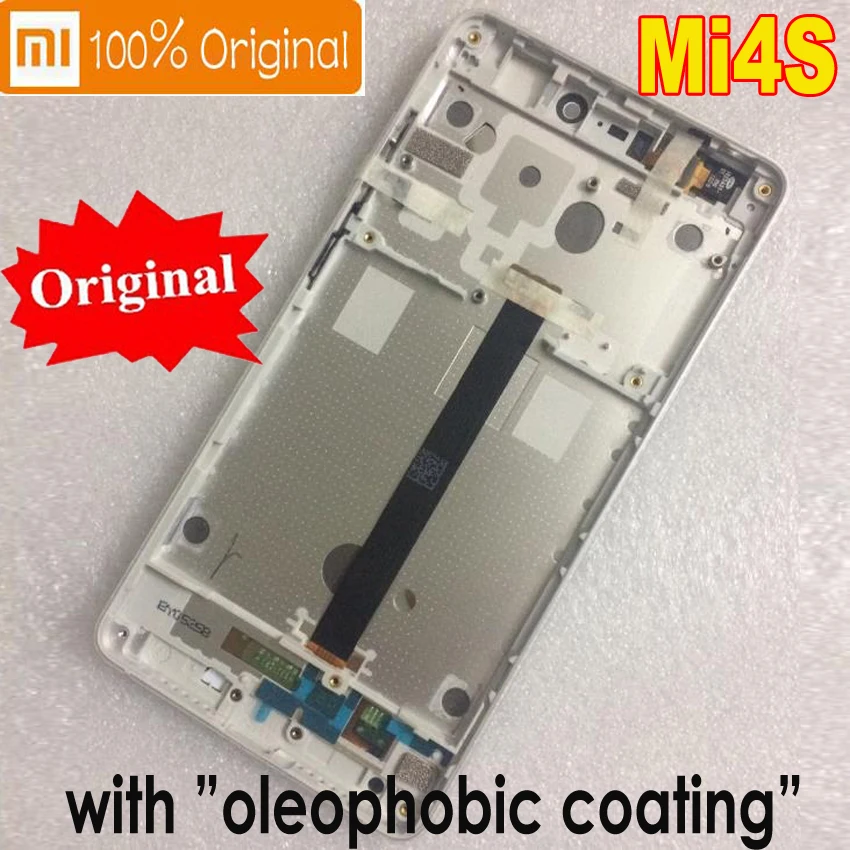 

100% оригинальный новый лучший для Xiaomi 4S Mi4S Mi 4S ЖК сенсорный экран дигитайзер дисплей в сборе датчик + рамка для телефона Pantalla