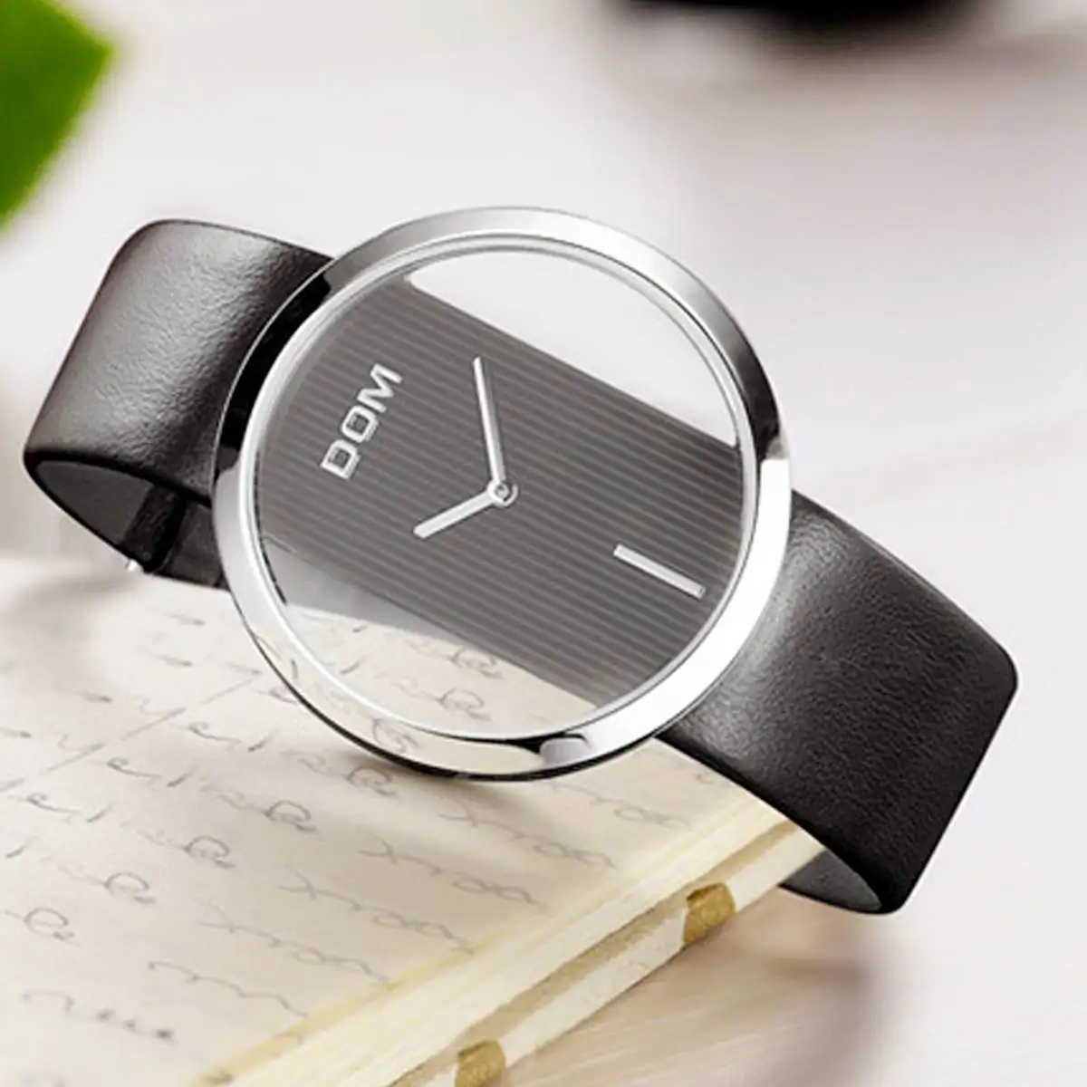 

DOM Waterproof Luxury Fashion Watch Casual Quartz Watches for Women Leather Sport Lady Elegant Wrist Watch For Girl Women Gift