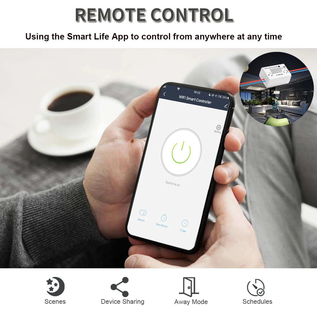 Bingoelec Basic DIY Wifi smart Switch модуль коммутатора Alexa Google Home 10A 2200 Вт беспроводной пульт