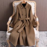 off season clearance reversible cashmere coat womens mid length spring and autumn new woolen coat fashion womens coat