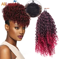 alileader synthetic afro curly wrap around ponytail extension 8 inch short extension for women puff ponytail hairpieces