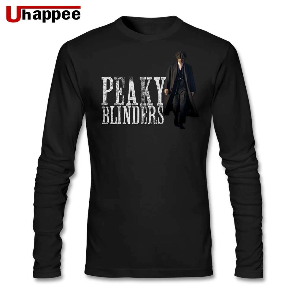 На заказ Peaky футболки с надписью blinders для мужчин подарок на Хэллоуин длинным