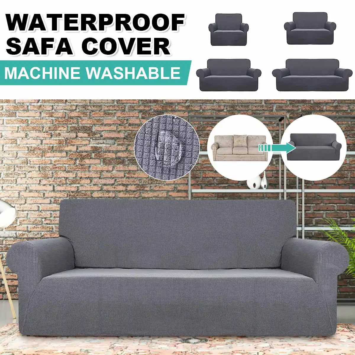 

Waterproof Stretch Sofa Cover Plaid Polyester Slipcover For Living Room Home Decor Furniture Lounge Couch Cover Loveseat Covers