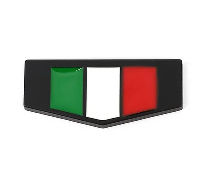 

3D Black Metal Italy Italian Flag Car Fender Rear Emblem Badge Decal Sticker for Auto Accessories