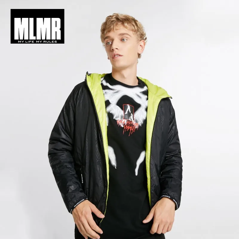 Мужская двухсторонняя парка JackJones короткая стеганая куртка с капюшоном