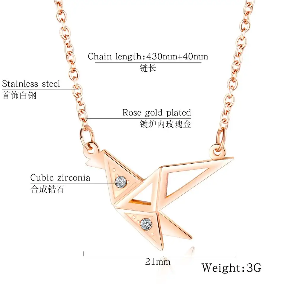 

Original Thousand paper crane Necklace Simple Hollow Modern Necklace Outdoor Lovers Wanderlust Delicate CharmThousand paper