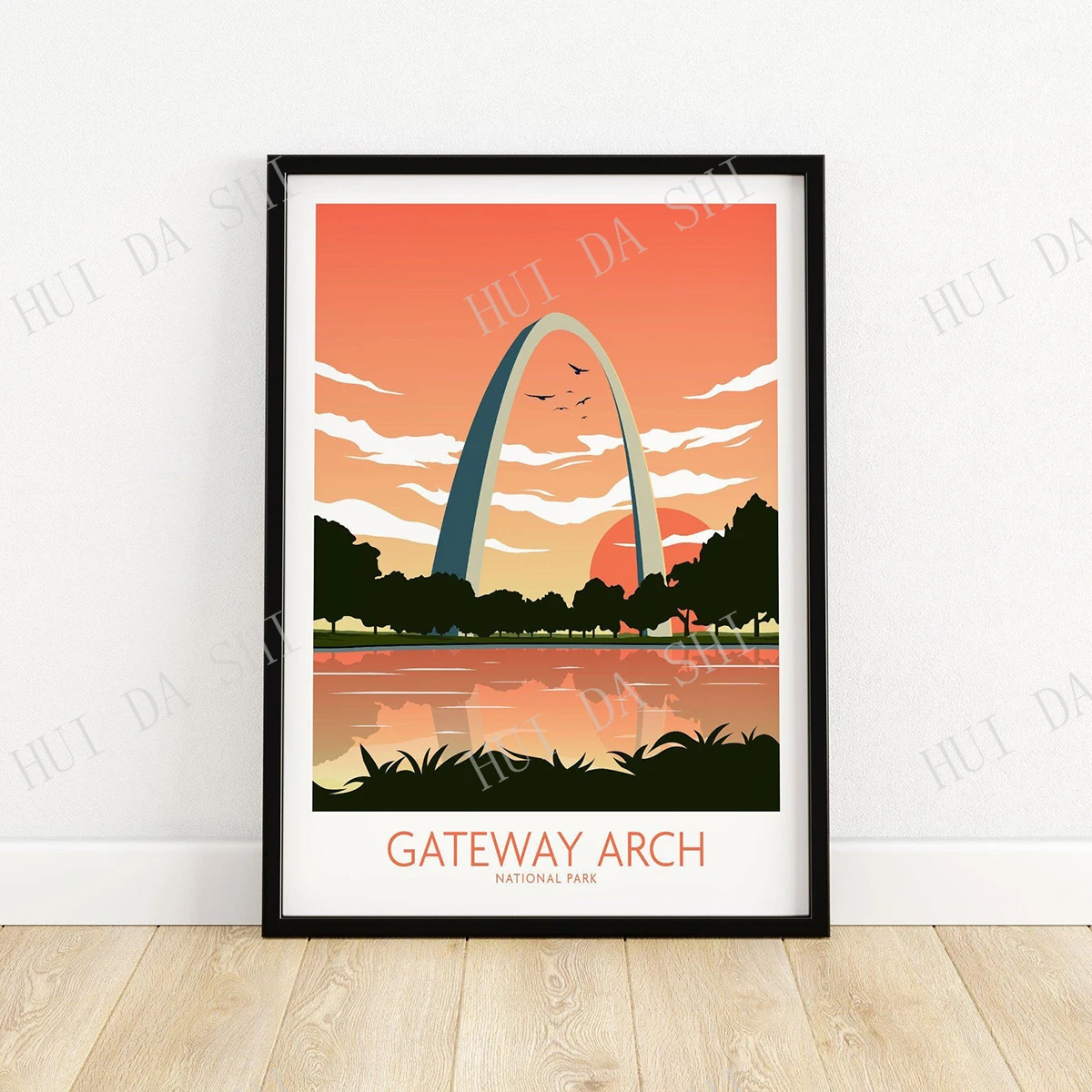 

Gateway Arch National Park Poster | Art Print | Wall Art | Travel Poster | Home Decor Gift