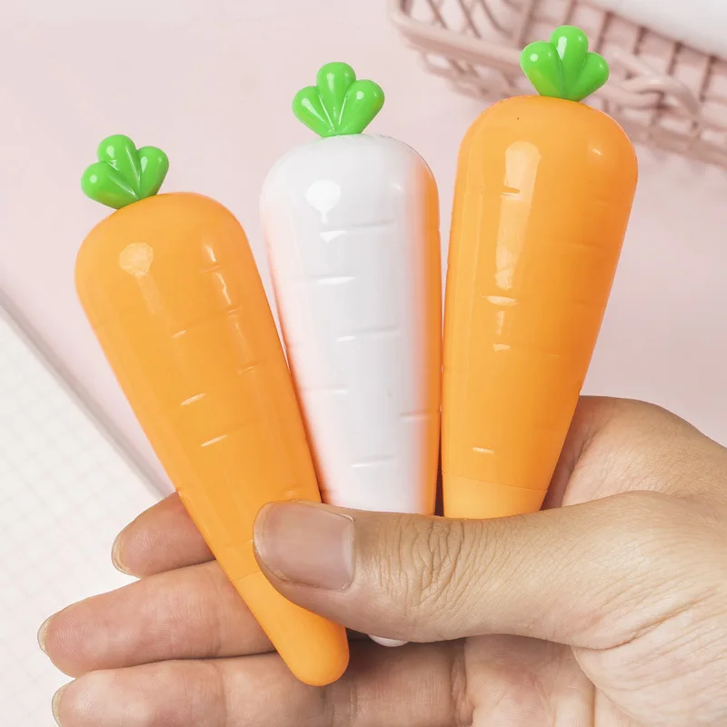 

Lovely Vegetable Carrot Correction Tape Cartoon School Office Supplies Student Creative Stationery Correction Paper Kid Gift