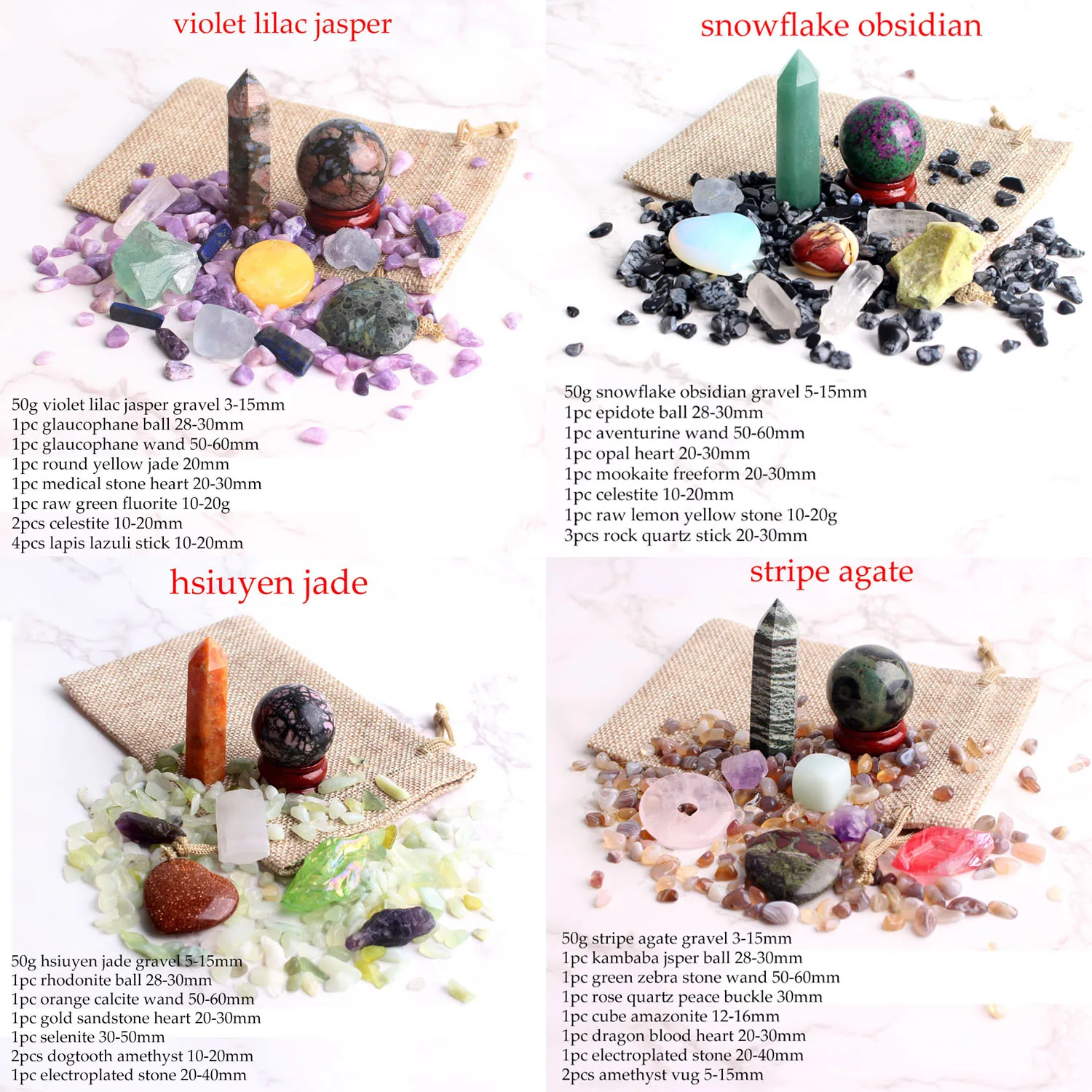 1 набор много смешанных природных кристаллов обелиск шариковая палочка сердце