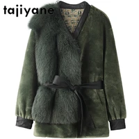 winter women coats 2021 100 wool jackets woman real fox fur placket coat female clothes luxury mujer parkas tn1434