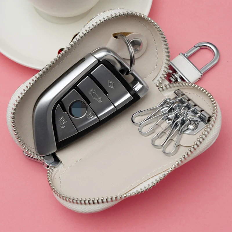 Крышка автомобиля Брелок чехол бумажник с Стразы инкрустация универсальное