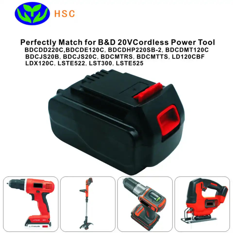 4.0Ah портативный Батарея BD20A Li-Ion Батарея 20V для BLACK&DECKER 20V Батарея LB2X3020-OPE LBXR2020-OPE LB2X4020-OPE