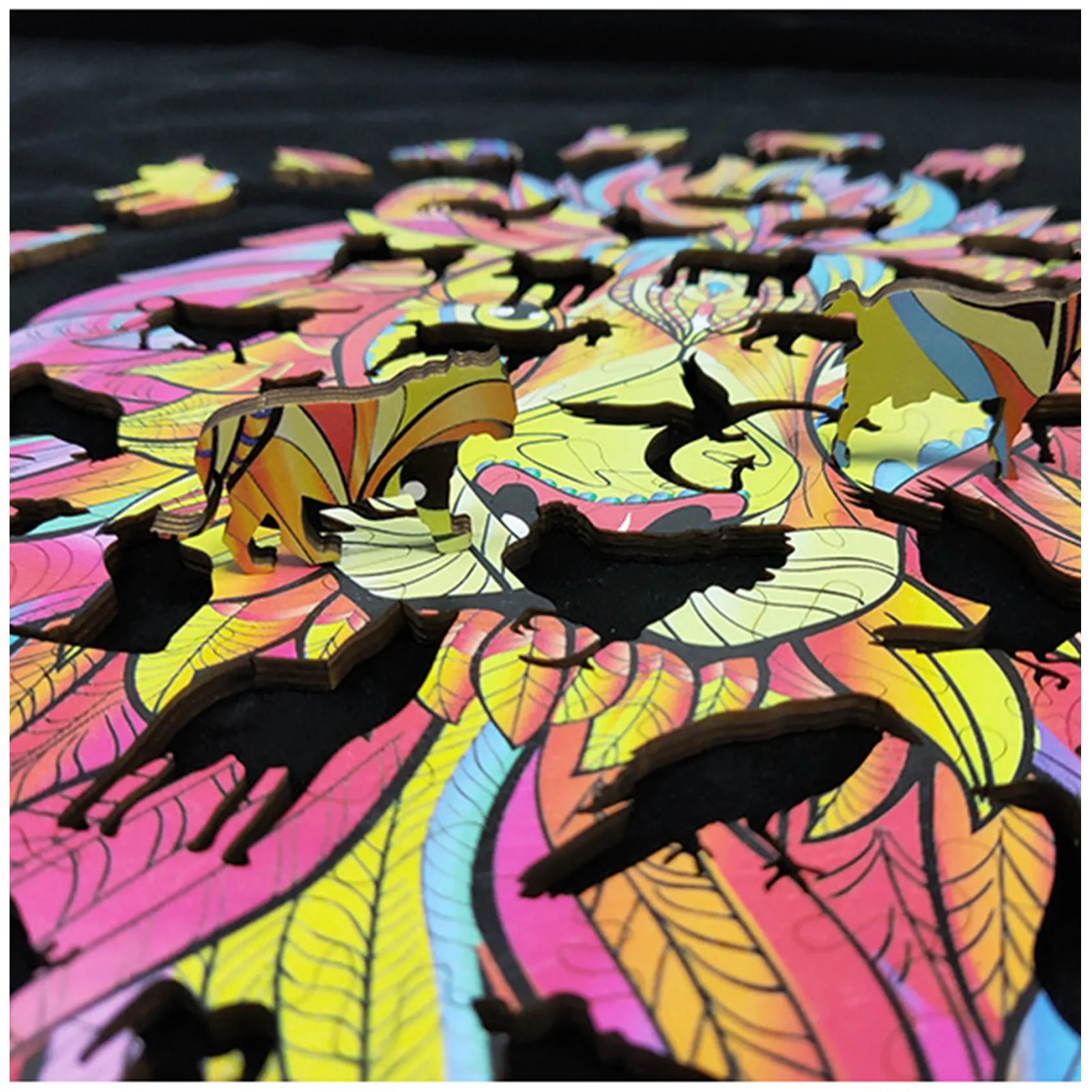 

2021 New Jigsaw Toys Wooden Puzzle Unique Shape Pieces Animal Gift For Adults And Kids 123 Pieces -