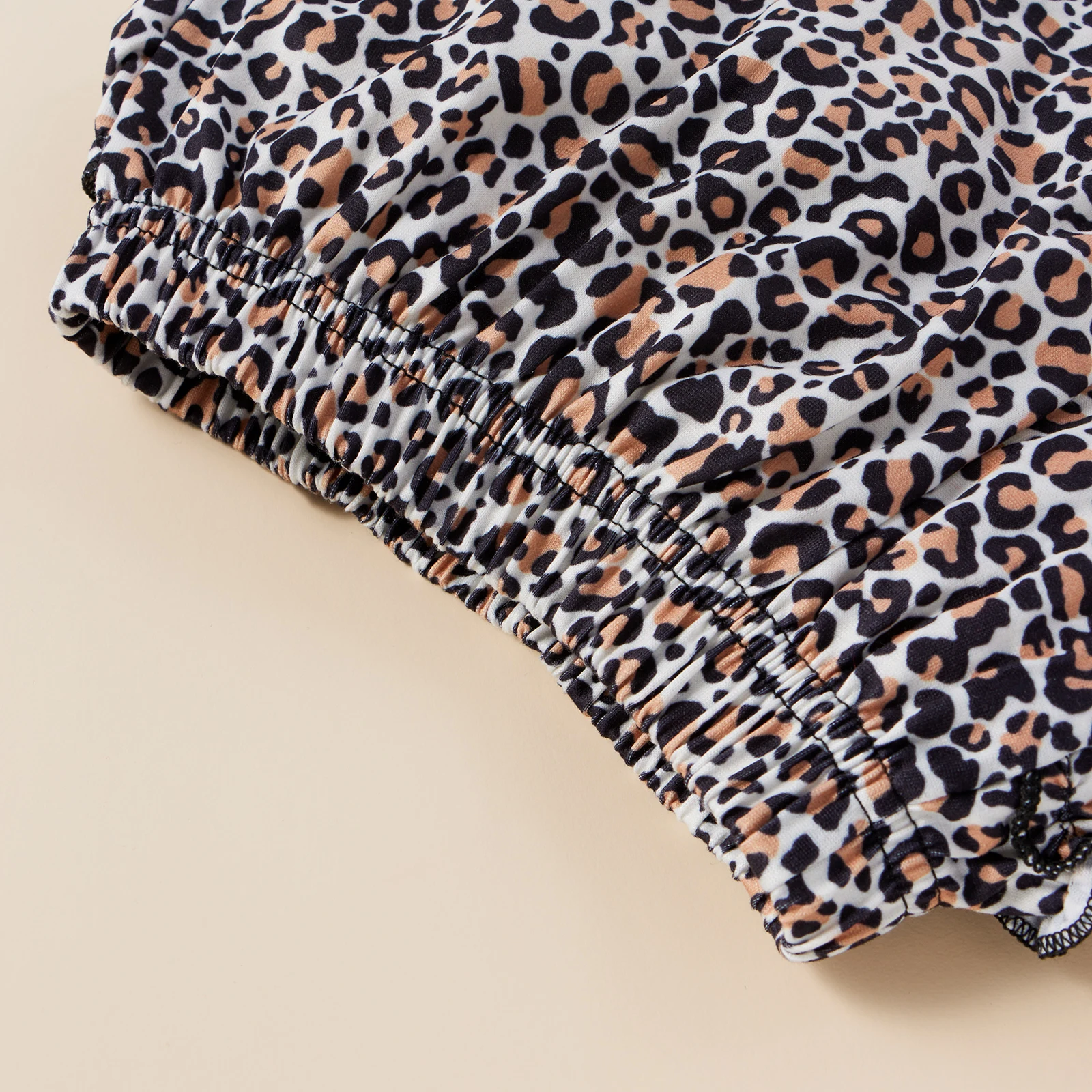 

Pudcoco 2021 Summer 0-24M Baby Girl 3Pcs Set Black Puff Short Sleeve Crop Top+Leopard Print Back Ruffled Shorts+Headband Clothes