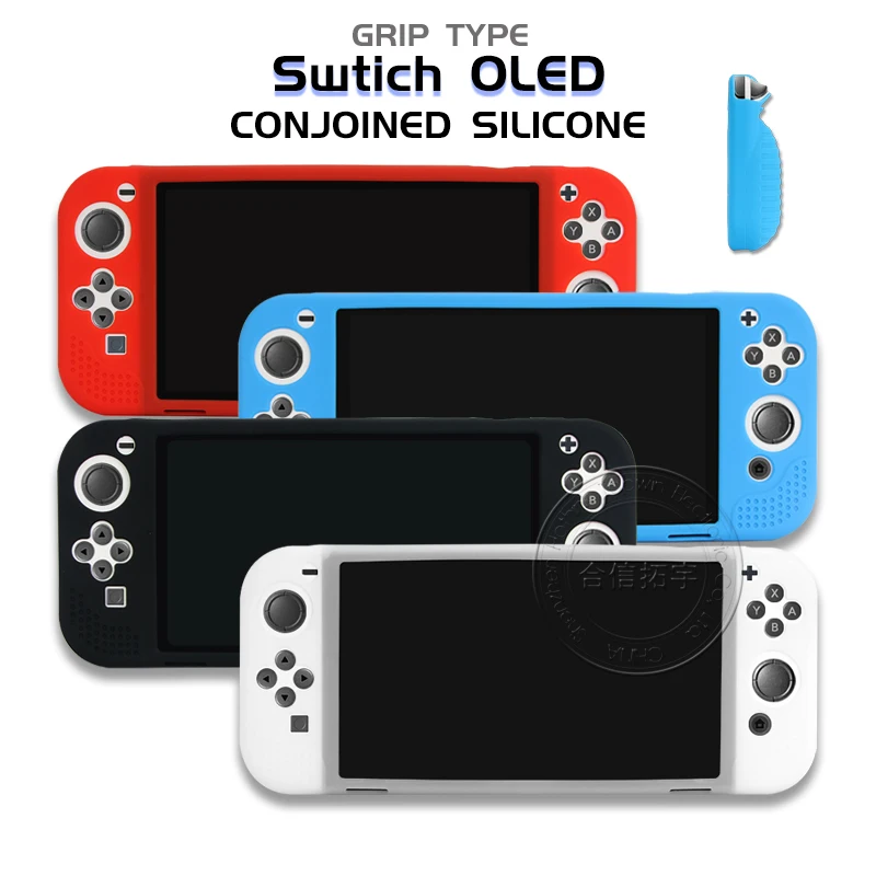 Силиконовый чехол HOTHINK для Nintendo Switch, 1 шт., OLED-чехол с рукояткой для 7 дюймовой экранной консоли NS Joy-con