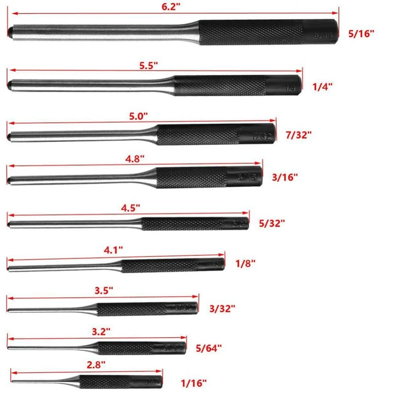 9 шт. Roll пробойником комплект и 4 полые конец стартер Перфоратор Инструмент с