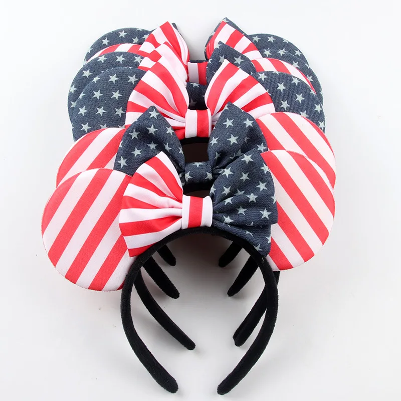 

American Independence Day head bands Girls cat ears National flag headbands for women carnival Performance hair accessories