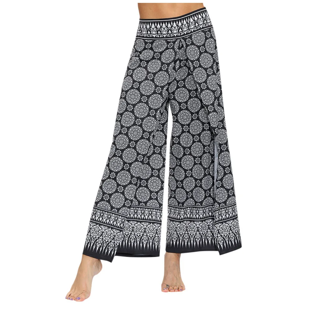 Богемные женские брюки в тайском индонезийском стиле с цифровым принтом летние