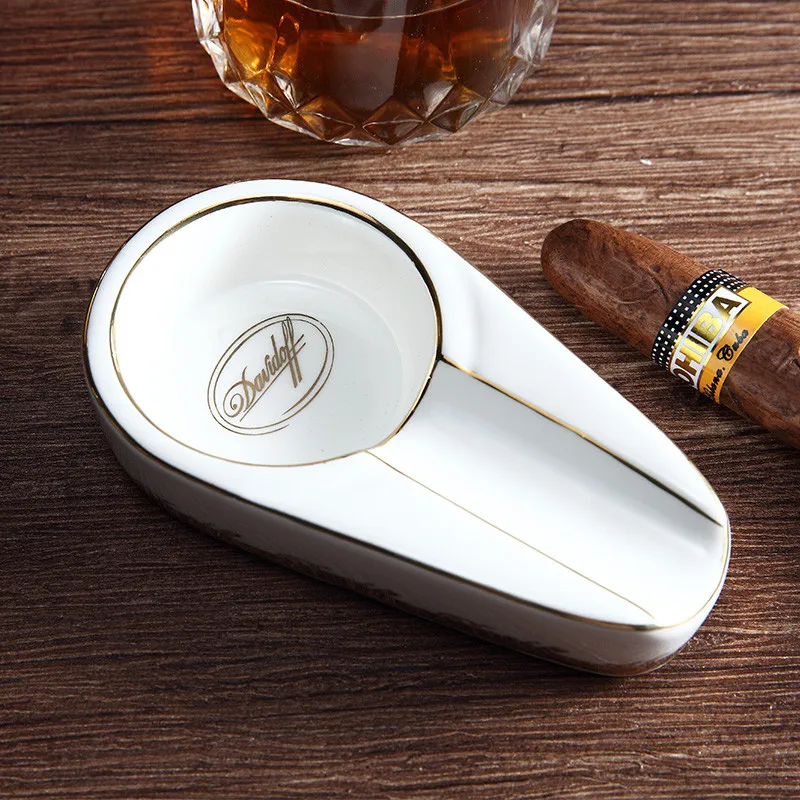 COHIBA гаджеты Керамика сигарная пепельница одинарная сигарета держатель золы 4