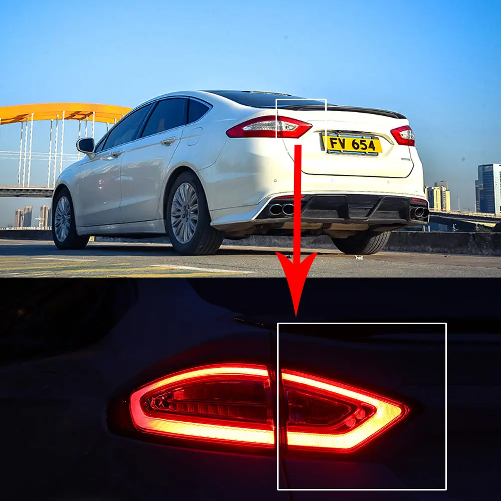 

LED Tail Lamp for Ford Mondeo 2013 2014 2015 2016 Left and Right side LED Tail Light Running Light Reverse Lamp