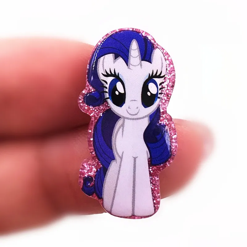 100 шт. оптовая продажа смешанных мультяшных персонажей My Little Poni Animal Horse Icon