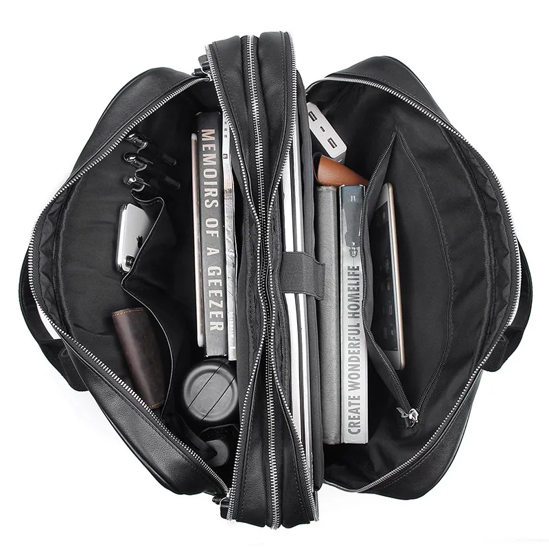 Портфель Nesitu мужской из натуральной кожи Крейзи Хорс офисный саквояж для