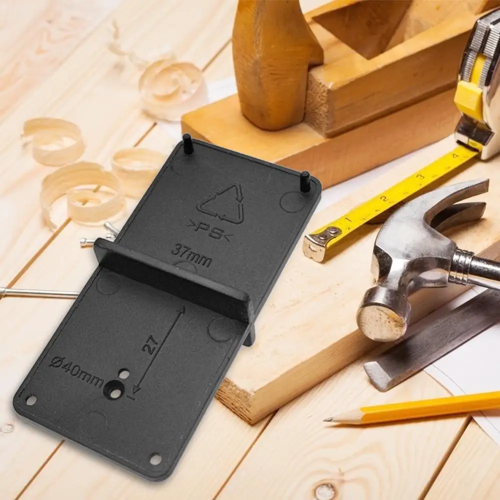 

35/40mm Hinge Woodworking Punch Hinge Drill Hole Opener Drill Bit Hole Tools DIY Template Woodworking Tool (Black)