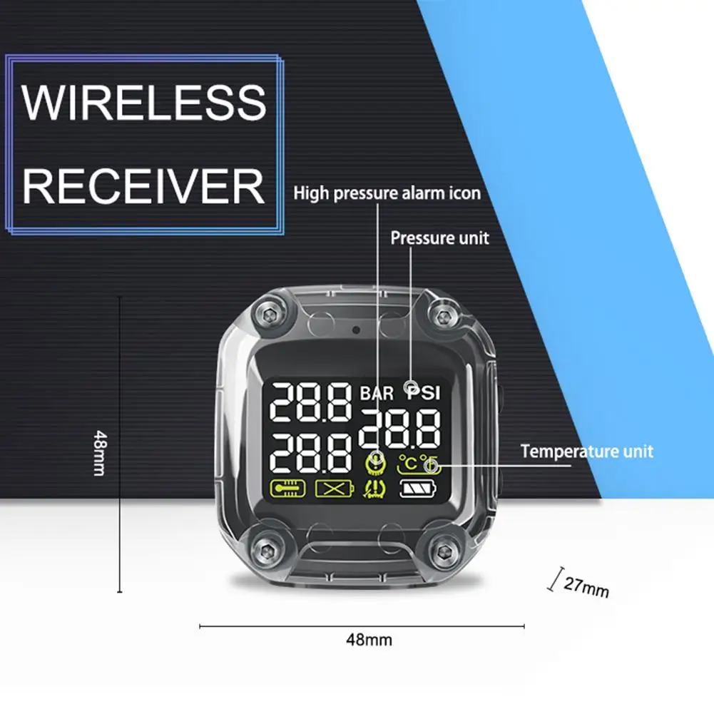 3-колесный точный монитор давления в шинах мотоцикла USB быстрая зарядка