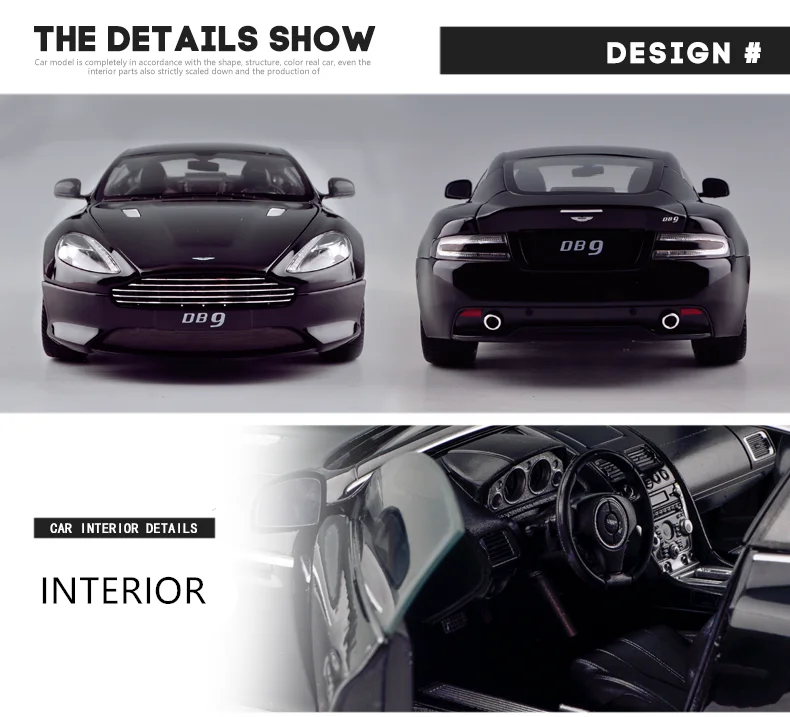 Welly 1:18 Aston Martin db9 сплав модель автомобиля Моделирование Украшение автомобиля коллекция подарок игрушка Литье модель игрушка для мальчиков