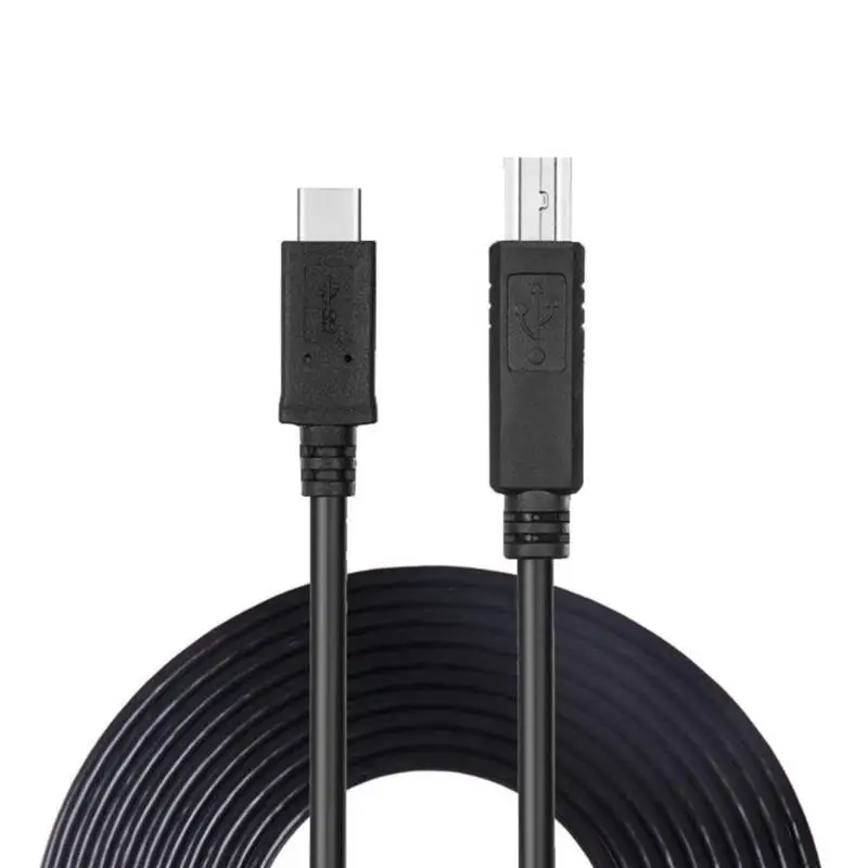 Кабель для принтера USB C к B 2 0 Шнур сканера MacBook ноутбуков с интерфейсом Type C|Кабели