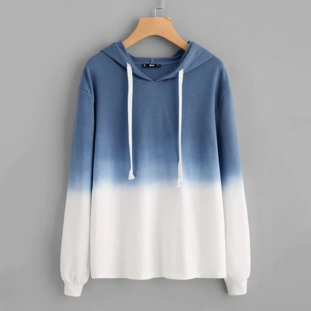 SAGACE женские градиентные толстовки с капюшоном на осень и зиму большого размера